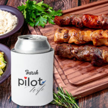 Ehefrau-Typografie und Flugzeug, einfach, Minimali