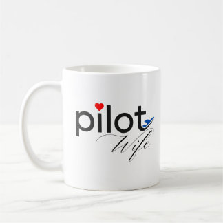 Ehefrau-Typografie und Flugzeug, einfach, Minimali Kaffeetasse