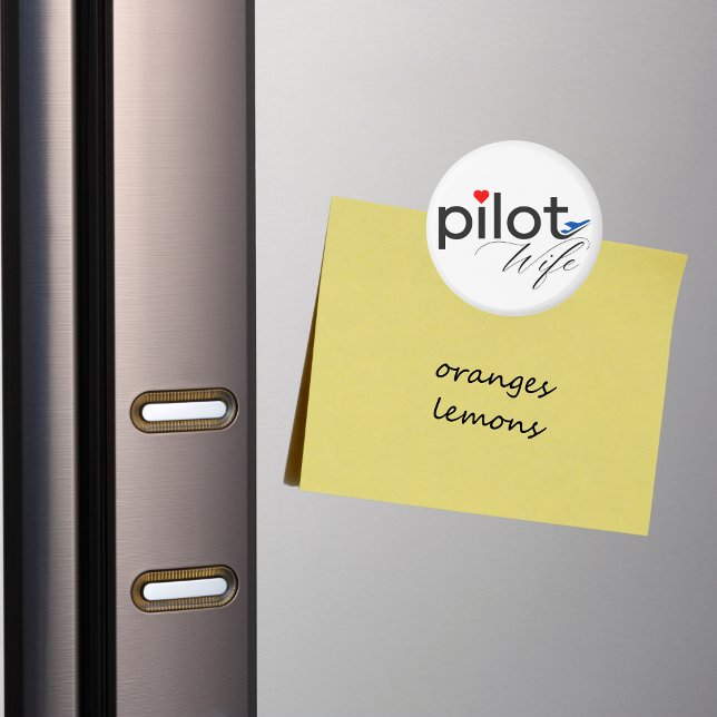 Ehefrau-Typografie und Flugzeug, einfach, Minimali Magnet (Von Creator hochgeladen)