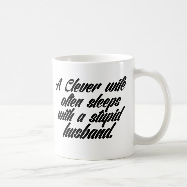 Ehefrau-u. Ehemann-Zitat-Kaffee-Tasse Kaffeetasse (Rechts)