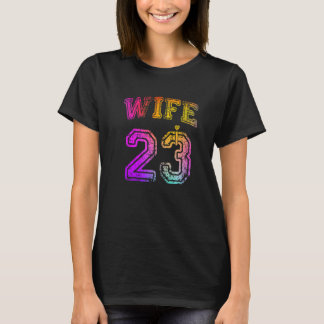 Ehefrau Verlobungsfeier Ehefrau Matching 2023 Hoch T-Shirt