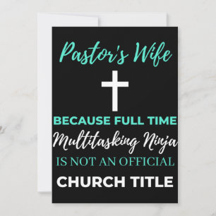 Ehefrau von Pastor wegen VollzeitMultitasking Dankeskarte