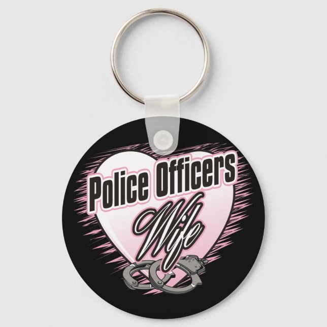 Ehefrau von Polizeibeamten Schlüsselanhänger (Vorderseite)