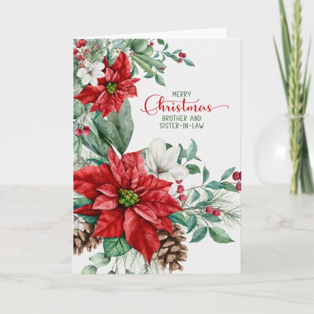 Ehefrau Weihnachten Poinsettias Elegante (Vorderseite)