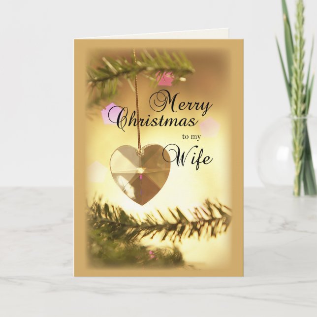 Ehefrau Weihnachten Schöne Herzdekoration (Vorderseite)