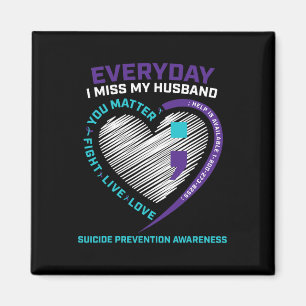 Ehefrau Women Suizidprävention Awareness Husnd Sem Magnet