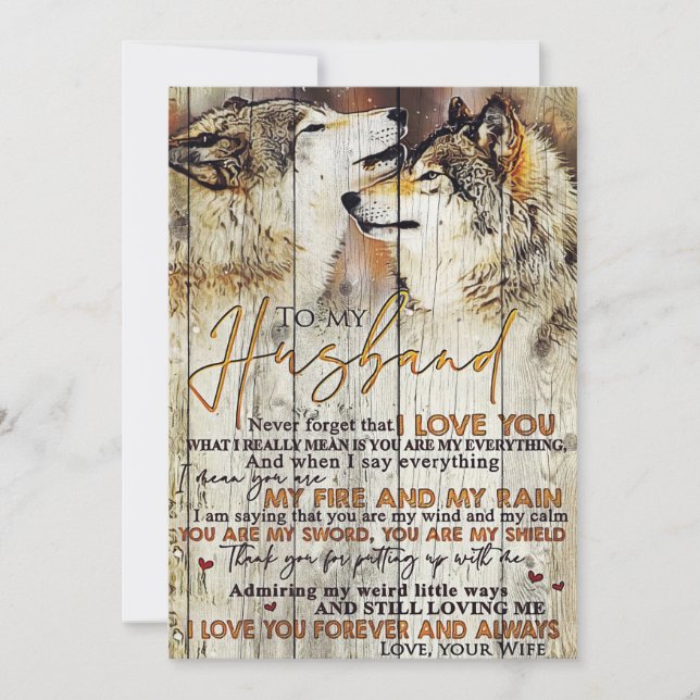 Ehefrau zu meinem Mann Ich Liebe Sie Save The Date (Vorderseite)