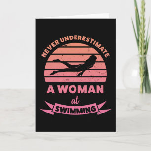Ehefrau zum Schwimmen Funny Gifts Karte