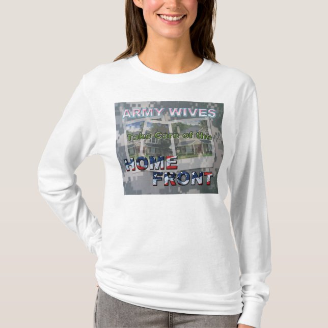 Ehefrauen kümmern sich um den Zuhause Front T - Sh T-Shirt (Vorderseite)