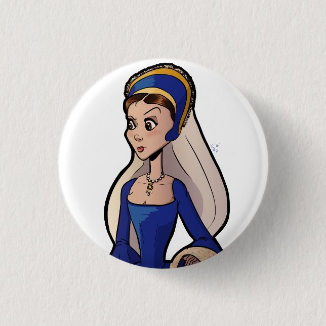 Ehefrauen von Abzeichen Henrys VIII - Anne Boleyn Button (Vorderseite)