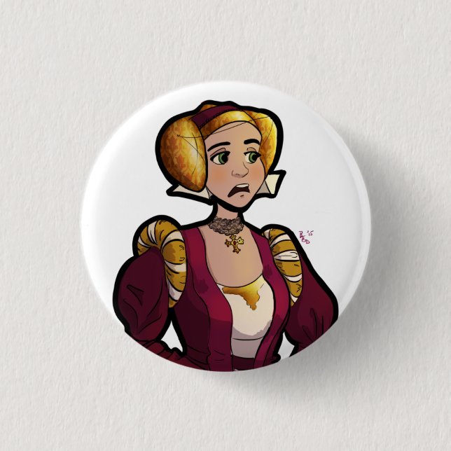 Ehefrauen von Abzeichen Henrys VIII - Anne von Button (Vorderseite)