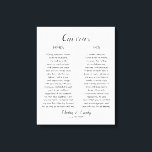 Ehegatten Leinwanddruck<br><div class="desc">Hochzeitsvows Canvas drucken</div>