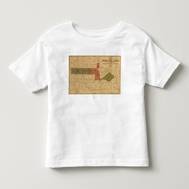 Ehemalige Grenzen auf Cherokee "Nation" des Kleinkind T-shirt (Vorderseite)