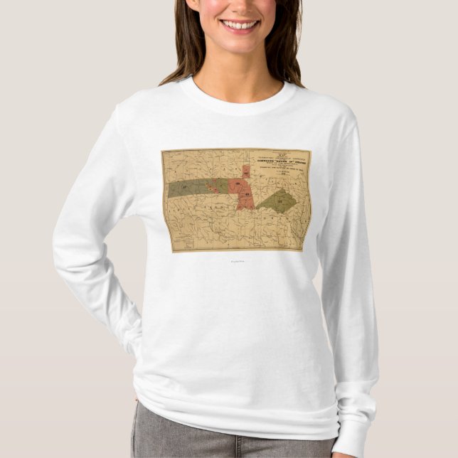 Ehemalige Grenzen auf Cherokee "Nation" des T-Shirt (Vorderseite)