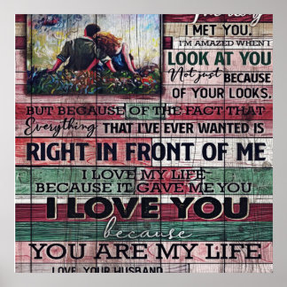 Ehemann auf meine Ehefrau | Liebe Quotes-Geschenk Poster