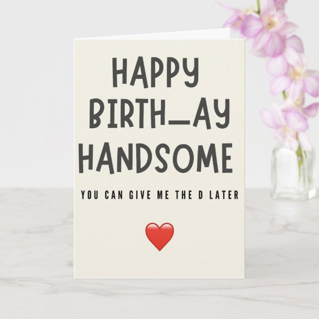 Ehemann Birthday Funny Boyfriend Men for Ihm Bday Karte (Orchidee)
