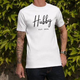Ehemann Black Script-Typografie Gründungsjahr T-Shirt