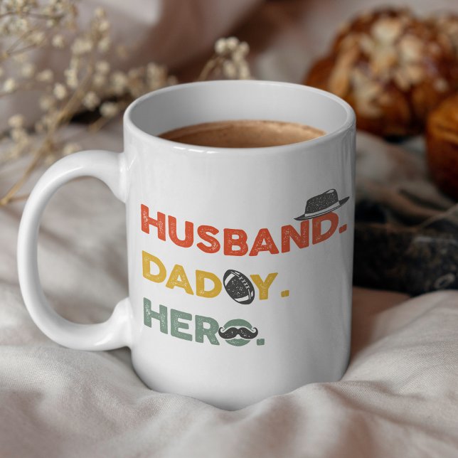 Ehemann Daddy Held Vintage Retro Kaffeetasse (Von Creator hochgeladen)