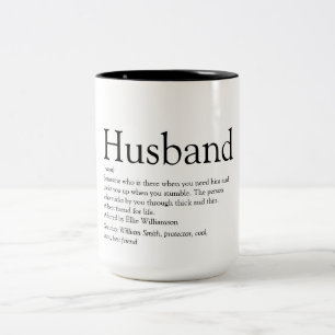 Ehemann Definition Sprüche Modern Cool Zweifarbige Tasse