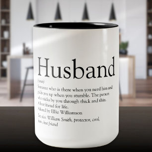 Ehemann Definition Sprüche Modern Cool Zweifarbige Tasse
