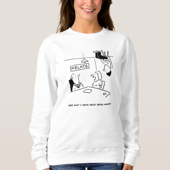 Ehemann, der auf der Decke sitzt Sweatshirt (Vorderseite)