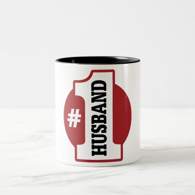 Ehemann der Nr.-1 Zweifarbige Tasse (Mittel)