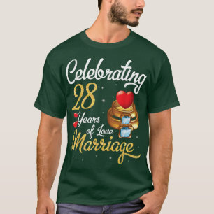 Ehemann & Ehefrau feiern 28 Jahre Liebesheirat T-Shirt