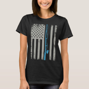 Ehemann Ehefrau patriotisch usa us flagge angeln T-Shirt