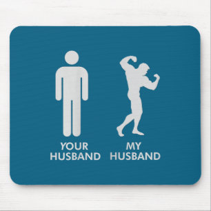 Ehemann Ehemann Gym Bodybuilding lustiger Tee für Mousepad