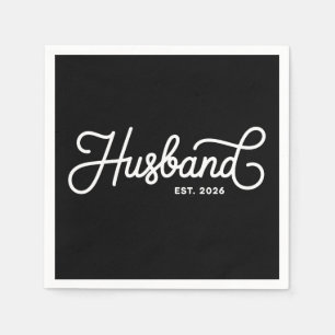 Ehemann Erw. 2026 Hochzeit Frisch verheiratet Flit Serviette
