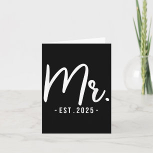 Ehemann Est 2025 Verheiratet Wedding Brautparty B Karte