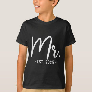 Ehemann Est 2025 Verheiratet Wedding Brautparty B T-Shirt