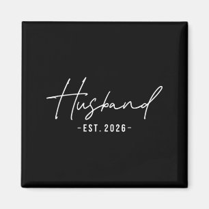 Ehemann Est 2026 Verheiratet Flitterwochen Hochzei Magnet