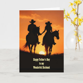 Ehemann Frohen Vatertag Country Western Karte