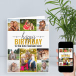 Ehemann Geburtstag 8 Foto Collage Personalisierte  Karte<br><div class="desc">Personalisierte Geburtstagskarte, die Sie für jedermann anpassen können! Die Fotovorlage ist für Sie bereit, 8 Ihrer Lieblings-Fotos hinzuzufügen und den Text innen und außen zu personalisieren. Die Sample-Formulierung auf der Vorderseite lautet "glücklicher Geburtstag zum besten Ehemann aller Zeiten" und Sie könnten dies an den besten Papa je anpassen; Opa oder...</div>