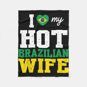 Ehemann Ich liebe meine heiße brasilianische Frau  Fleecedecke