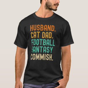 Ehemann Katzenvater Fantasy Football Kommando Komm T-Shirt