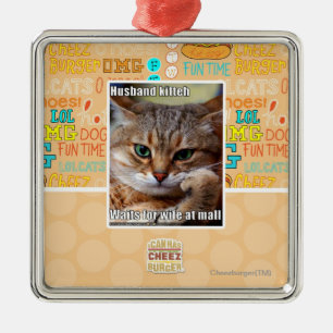 Ehemann Kitteh Ornament Aus Metall