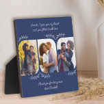 Ehemann liebende Worte 3 Vertikale FotoCollage Fotoplatte<br><div class="desc">Stilvolle Foto-Plakatgeschenke für Ihren Ehemann, Partner oder jemanden, der etwas Besonderes ist, oder es ist genauso einfach für ein Familienmitglied zu personalisieren. Die Fotovorlage zeigt 3 Ihrer bevorzugten Fotos im vertikalen Format mit abgerundeten Ecken an. Geschrieben mit liebevoller Formulierung in klarer, handgeschriebener Schrift, die lautet: "[Name] Ich habe dir mein...</div>