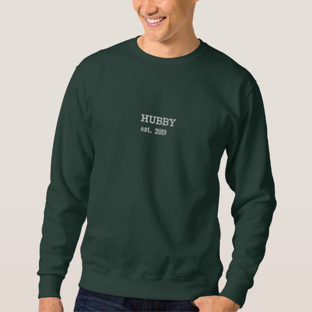 Ehemann Minimalistische Personalisierte Sweatshirt (Vorderseite)