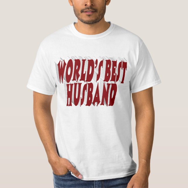 Ehemann mit bordeauxfarbenem Text T-Shirt (Vorderseite)