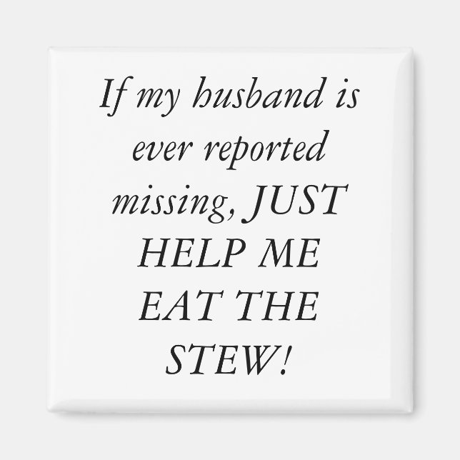 Ehemann mit Küchenmagnet Magnet (Vorne)