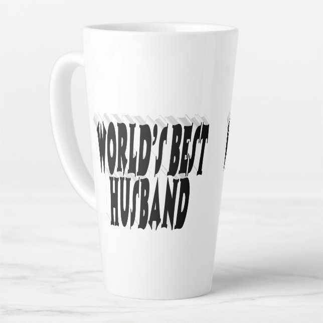 Ehemann mit schwarzem Text Milchtasse (Linke Ecke)