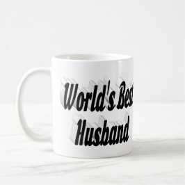 Ehemann mit schwarzer Halbtext-Tasse Kaffeetasse