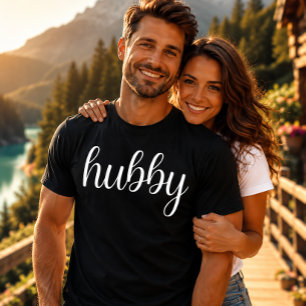 Ehemann Modern Weiße Schrift Schwarze Männer T-Shirt