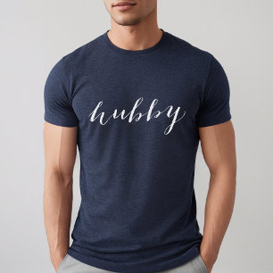 Ehemann Modern White Schrift Navy Herren Tri-Blend Shirt