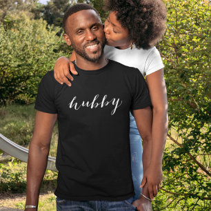Ehemann Modern White Schrift Schwarz Herren T-Shirt
