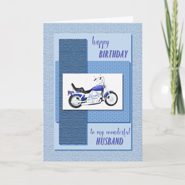 Ehemann, Motorrad Geburtstag Karte (Vorderseite)