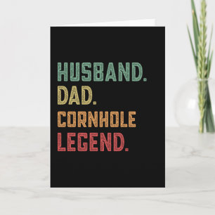 Ehemann Papa Cornhole Legende Bohne Karte