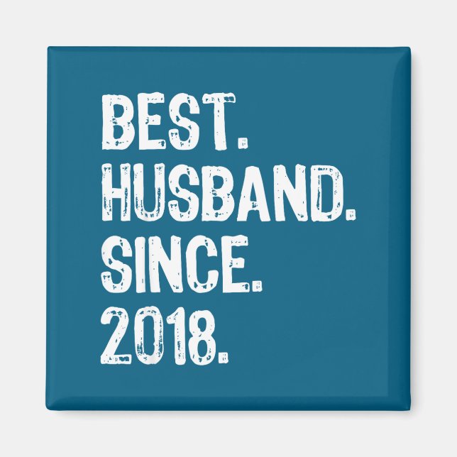 Ehemann seit 2018 1. Hochzeitskunstwerk Magnet (Vorne)